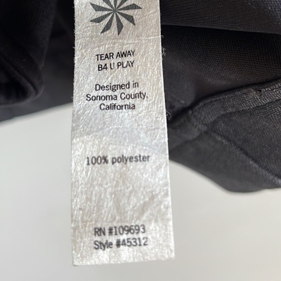 Athleta Women’s Softshell Tear Away B4 UPlay Damask Print Jacket Charcoal Gray - Picture 11 of 11